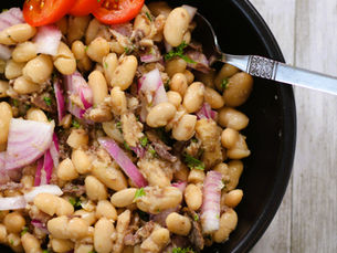 Cannellini bean and sardine salad