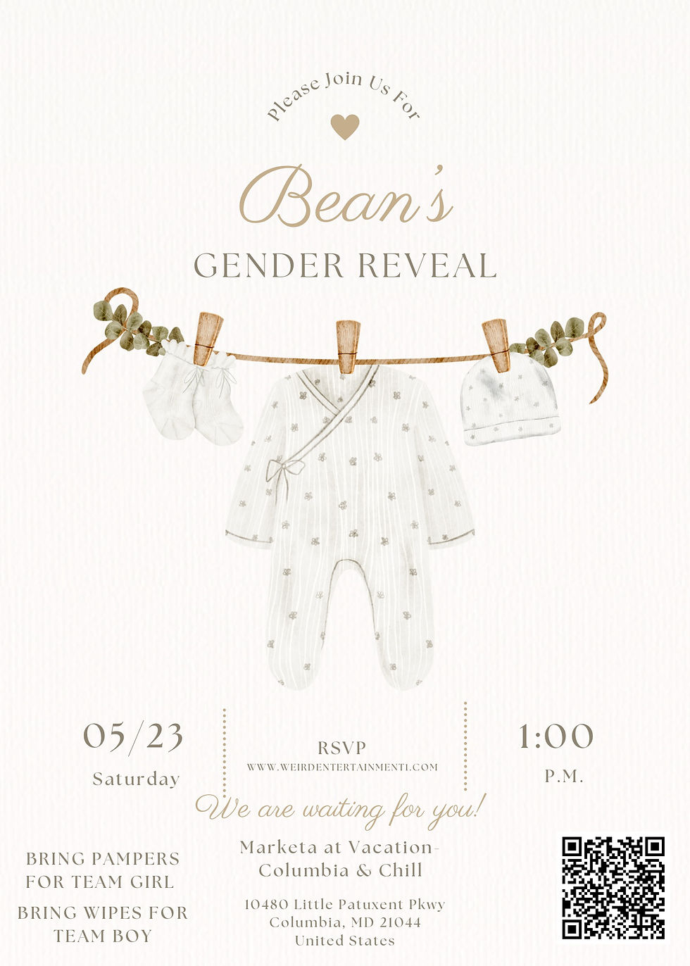 Baby Bean’s Gender Reveal