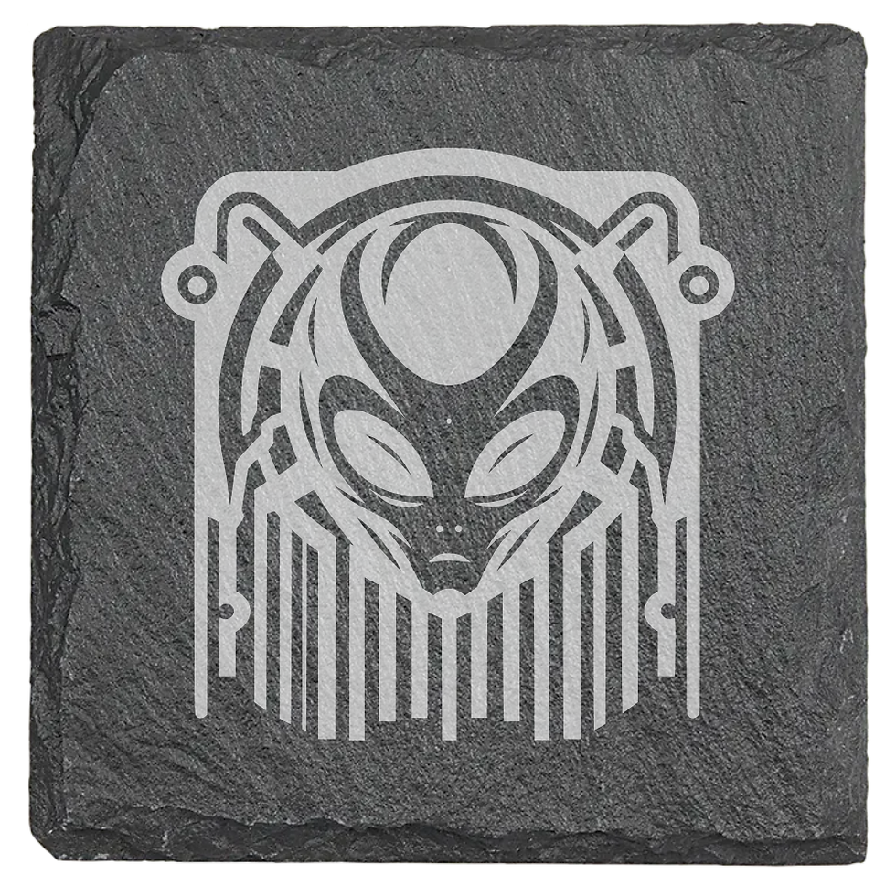 Thumbnail: Alien Design Slate Coaster Style 4