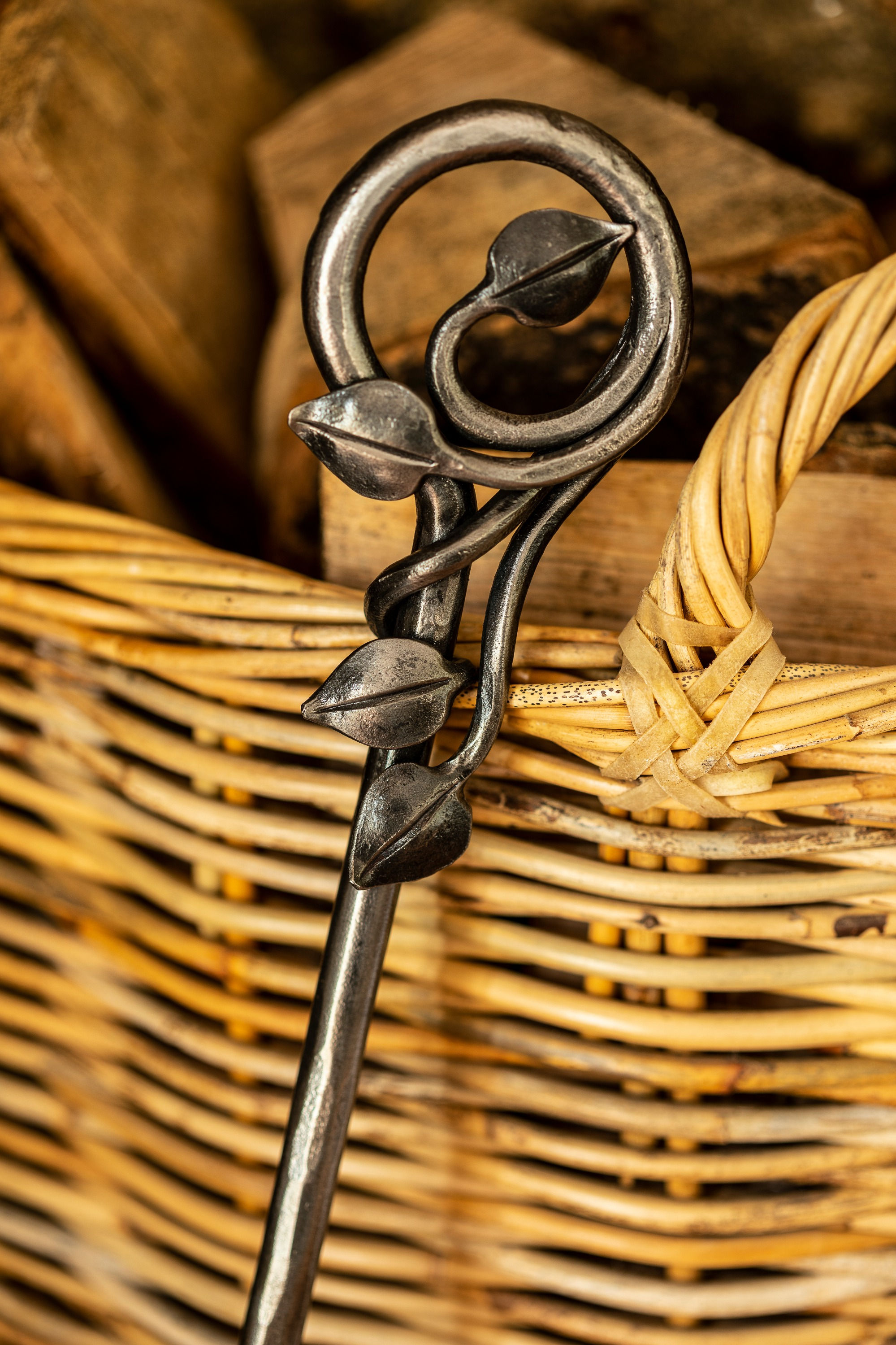 Fire Welded Leaf End Fire Poker