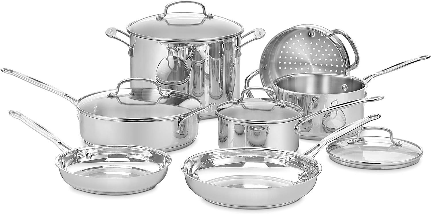 Chef’s Classic 11-Piece Stainless Steel Pots and Pans Set