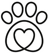 heart in paw