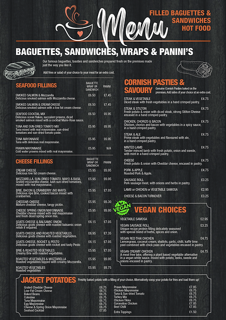 Fillings Menu