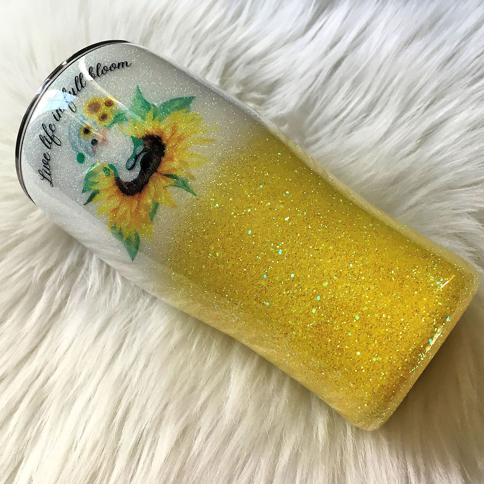Thumbnail: Live Life in Full Bloom Glitter Tumbler