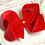 Thumbnail: Large red Velvet Boutique Hair Bow