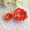Thumbnail: Peach Satin Flower Hair Clip