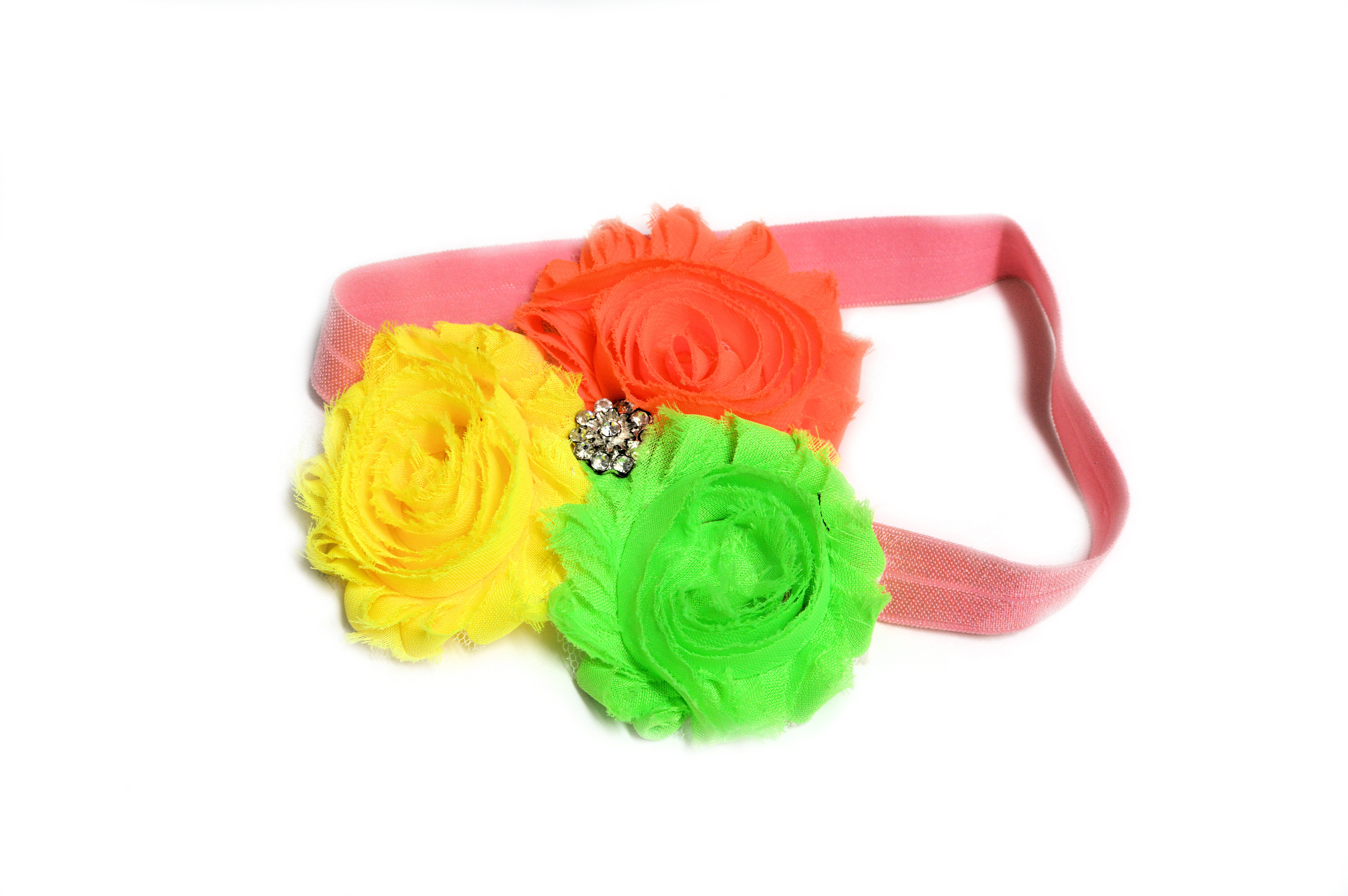 Neon Flower Trio Headband - Ready to Ship - rts1