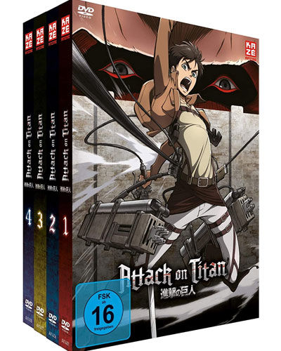 Attack on Titan - Staffel #1 (DVD) 4Disc Gesamtausgabe