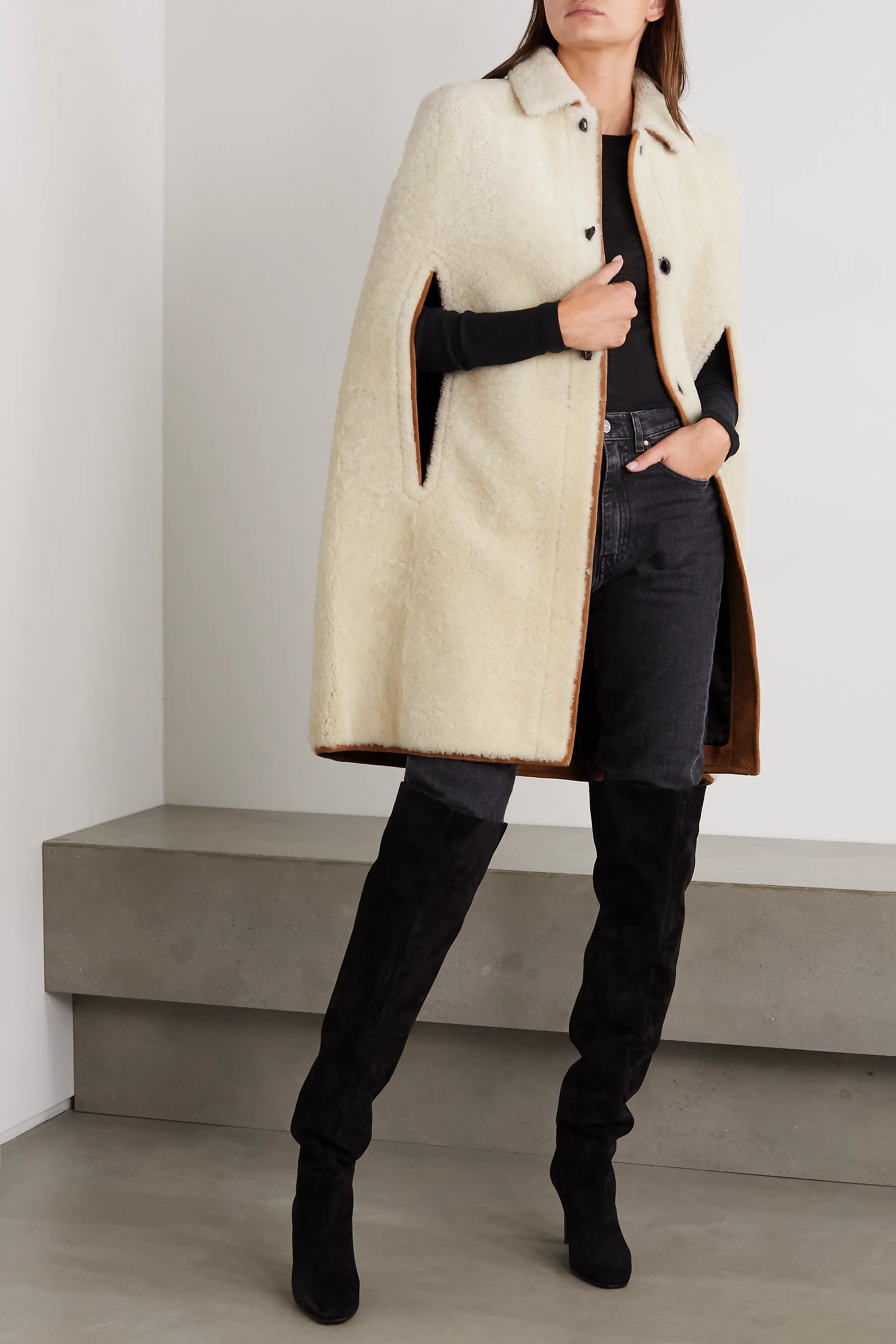 Shearling +Suede, SAINTLAURENT