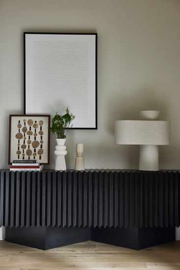 modern luxury living room black storage Atlanta Buckhead 
