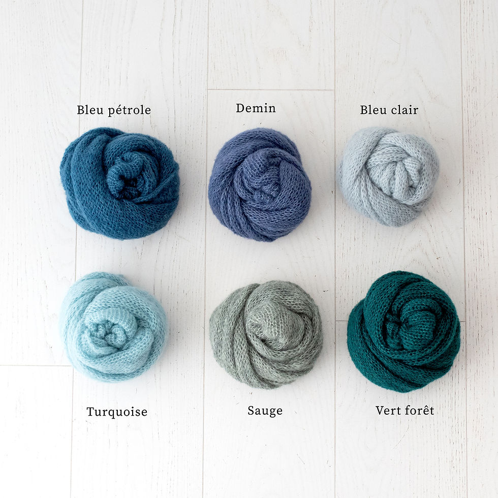 Miniature : LONG wrap tricoté extensible pour nouveau-né - 150x30cm