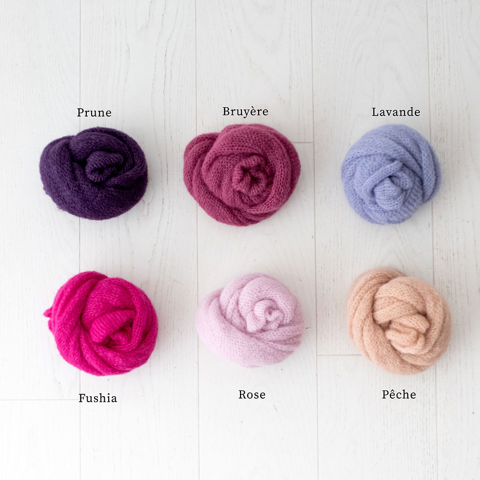 Miniature : LONG wrap tricoté extensible pour nouveau-né - 150x30cm