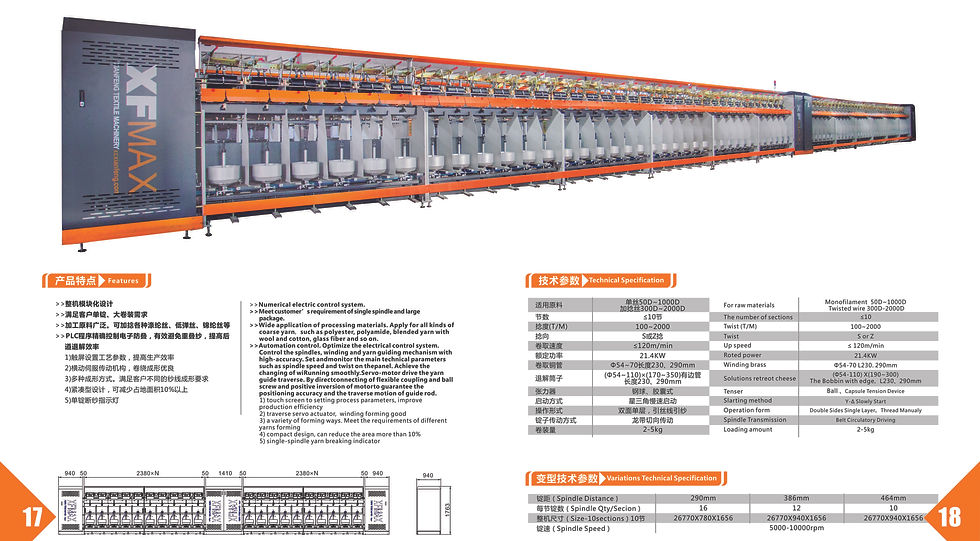 ماكينة لف الخيوط xf-max بتكلفة منخفضة للطاقة وكفاءة عالية.