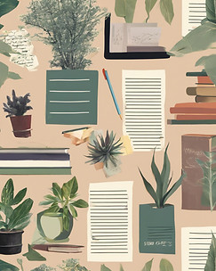 plant, writing, books, .jpg
