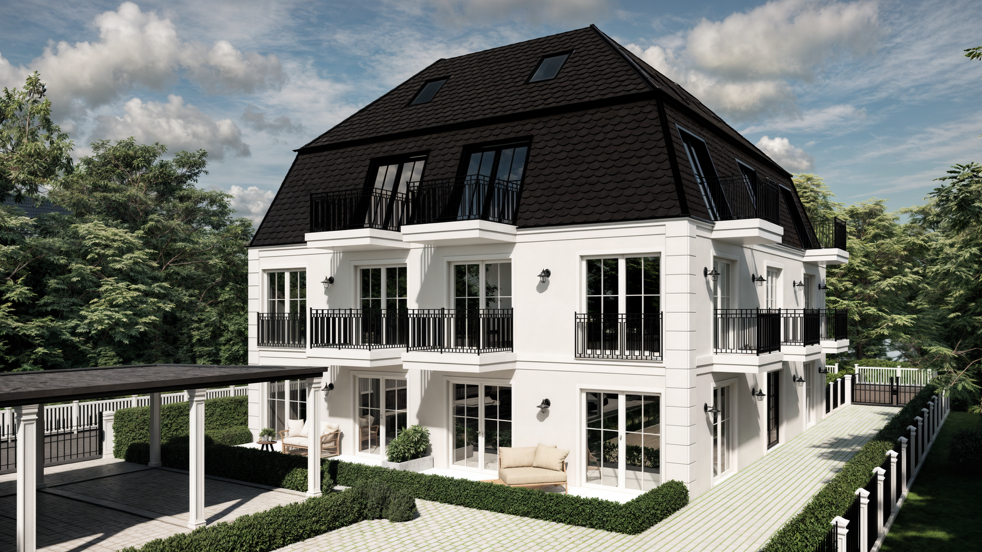 3D Rendering Visualisierung Architektur MF in München hinten