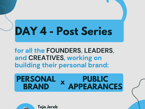 Are public appearances important for building a personal brand? For founders, leaders, and creatives. How can I build a notable personal brand?