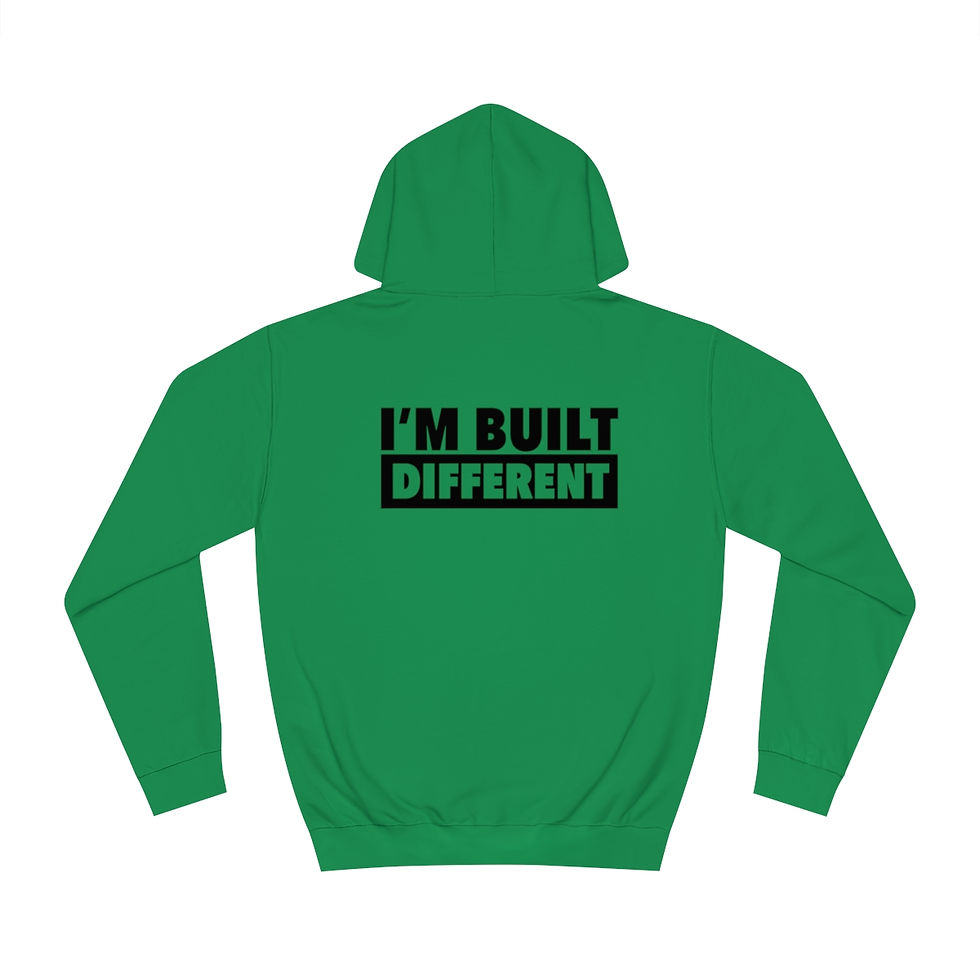 Thumbnail: I'M BUILT DIFFERNT College Hoodie