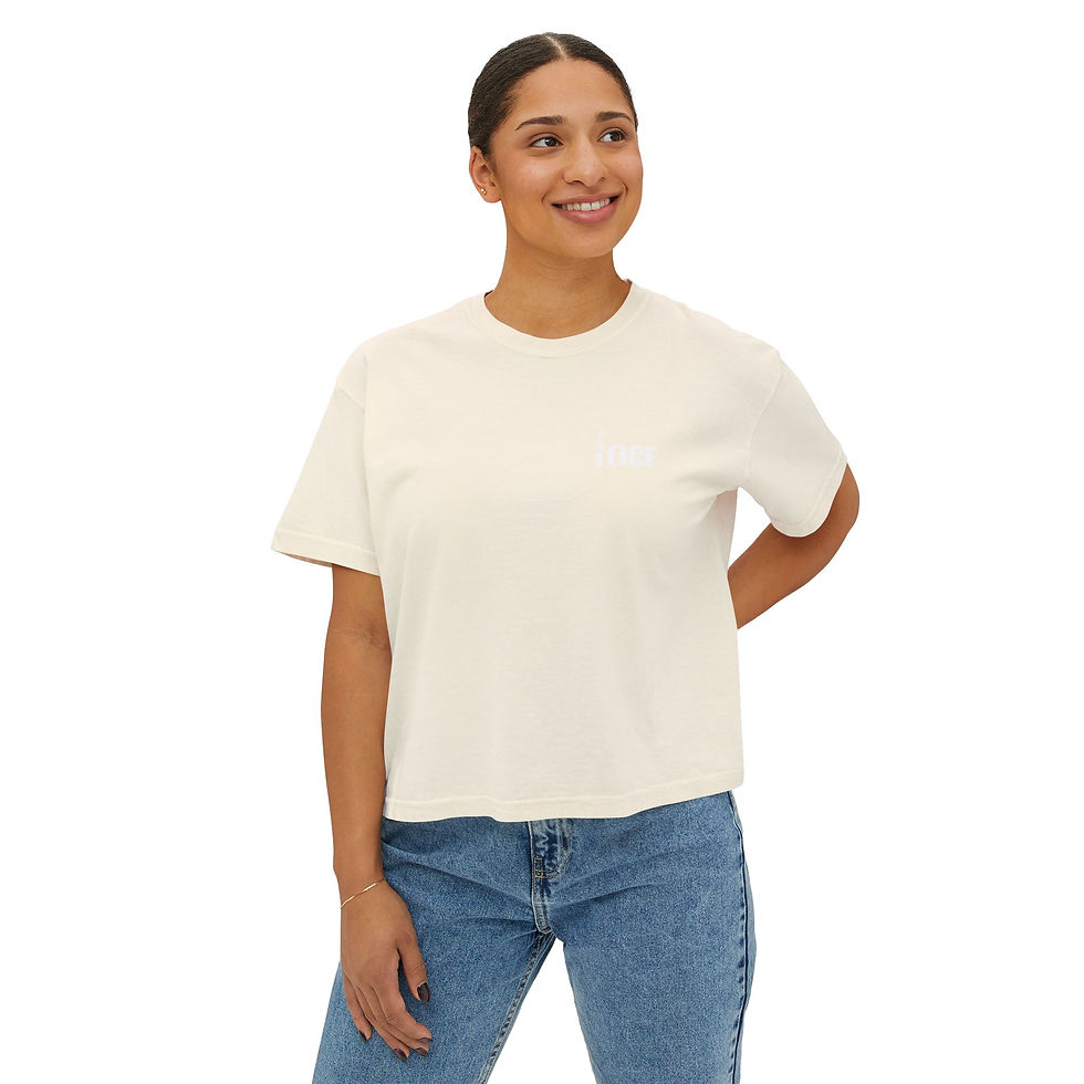 Thumbnail: She Say On OnCuEFitness ' Boxy Tee  Women Crop Shirt