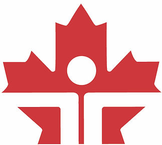 CCNCTO logo: a white geometric figure overlaid on a red maple leaf.
