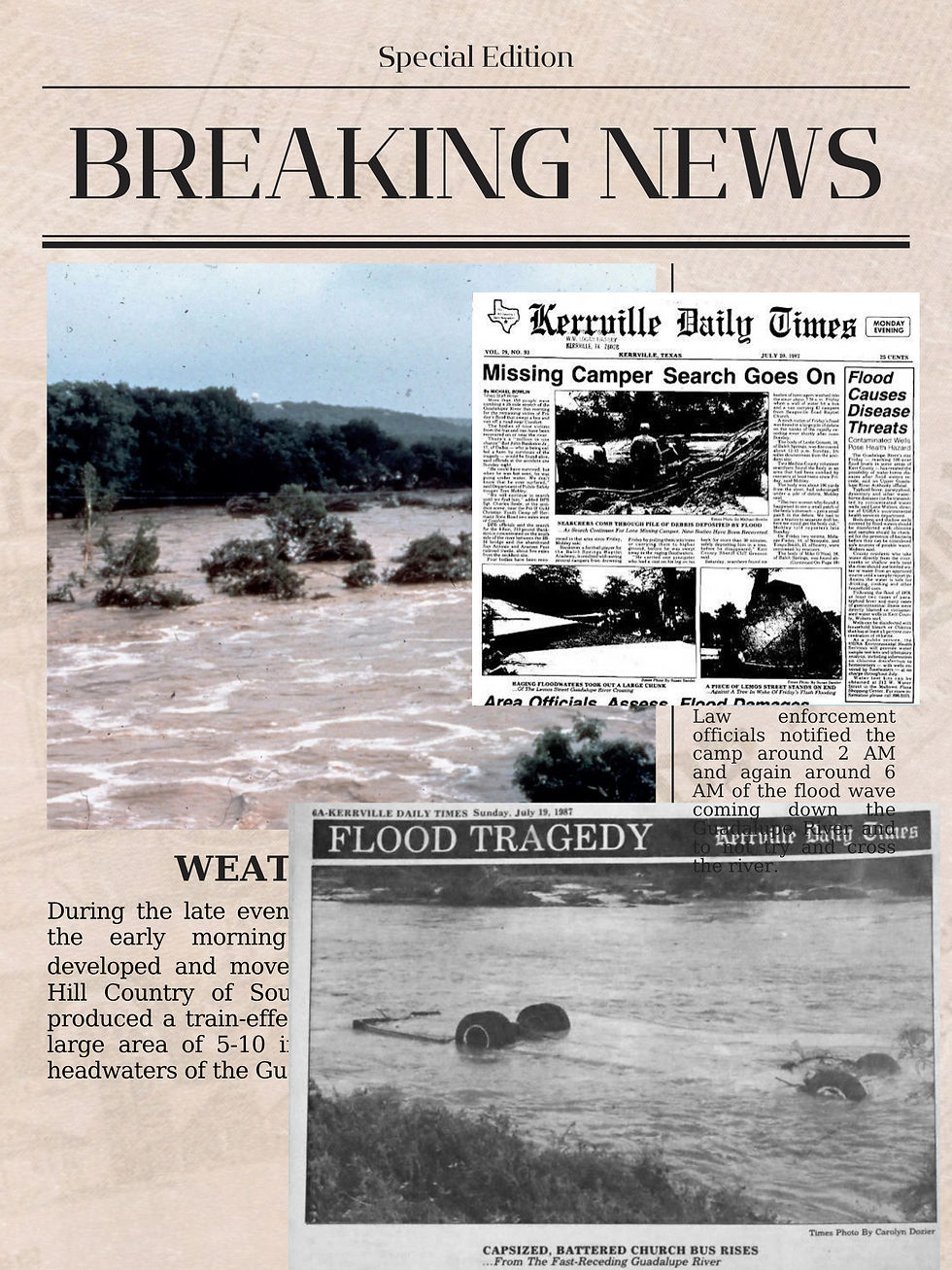 Kerrville flood, July 17, 1987.
