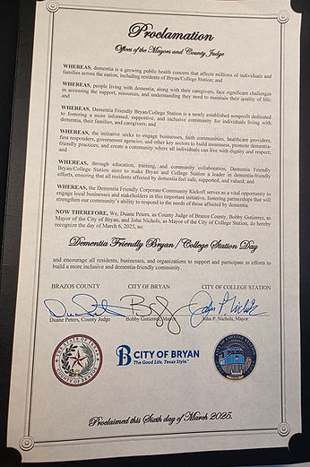 Dementia Friendly Proclamation