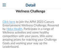Caesars Wellness Challenge at Conference Direct APM23