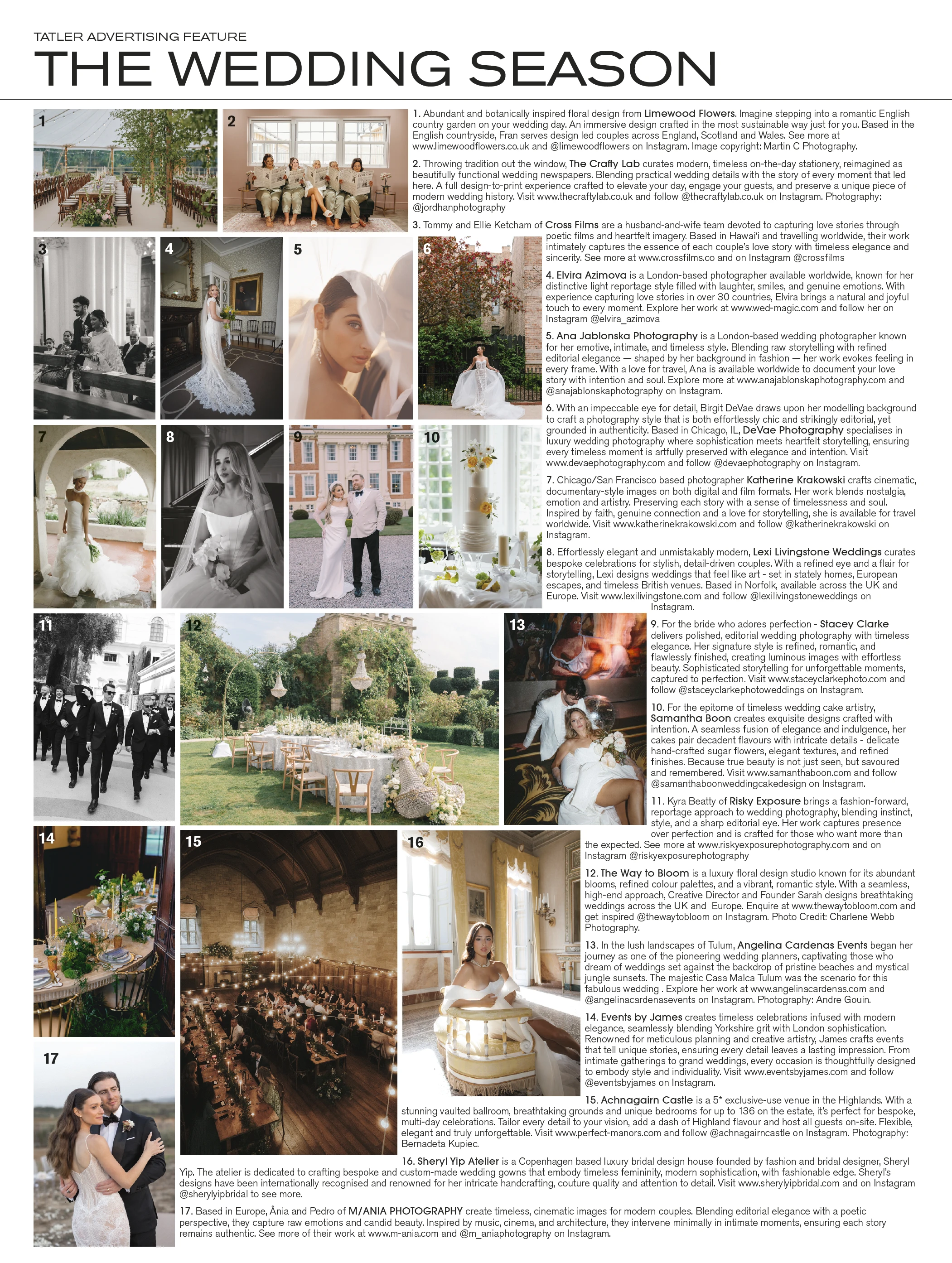 Margo Stankova London Tatler July 2025 page 126 The Wedding Season