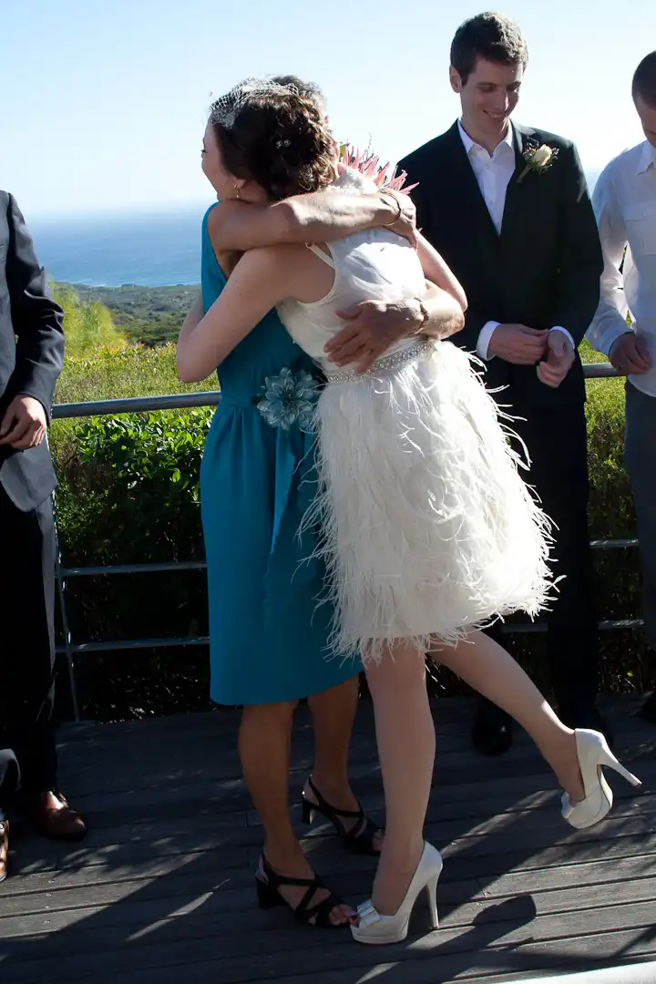 modern real bride wedding feather skirt beaded top separates 