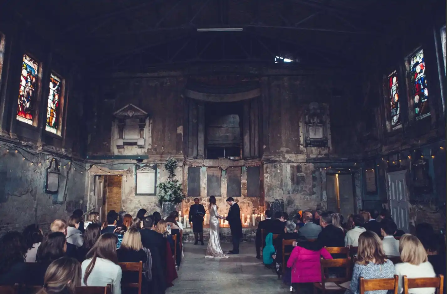 real wedding ceremony at the asylum chapel in peckham south east london