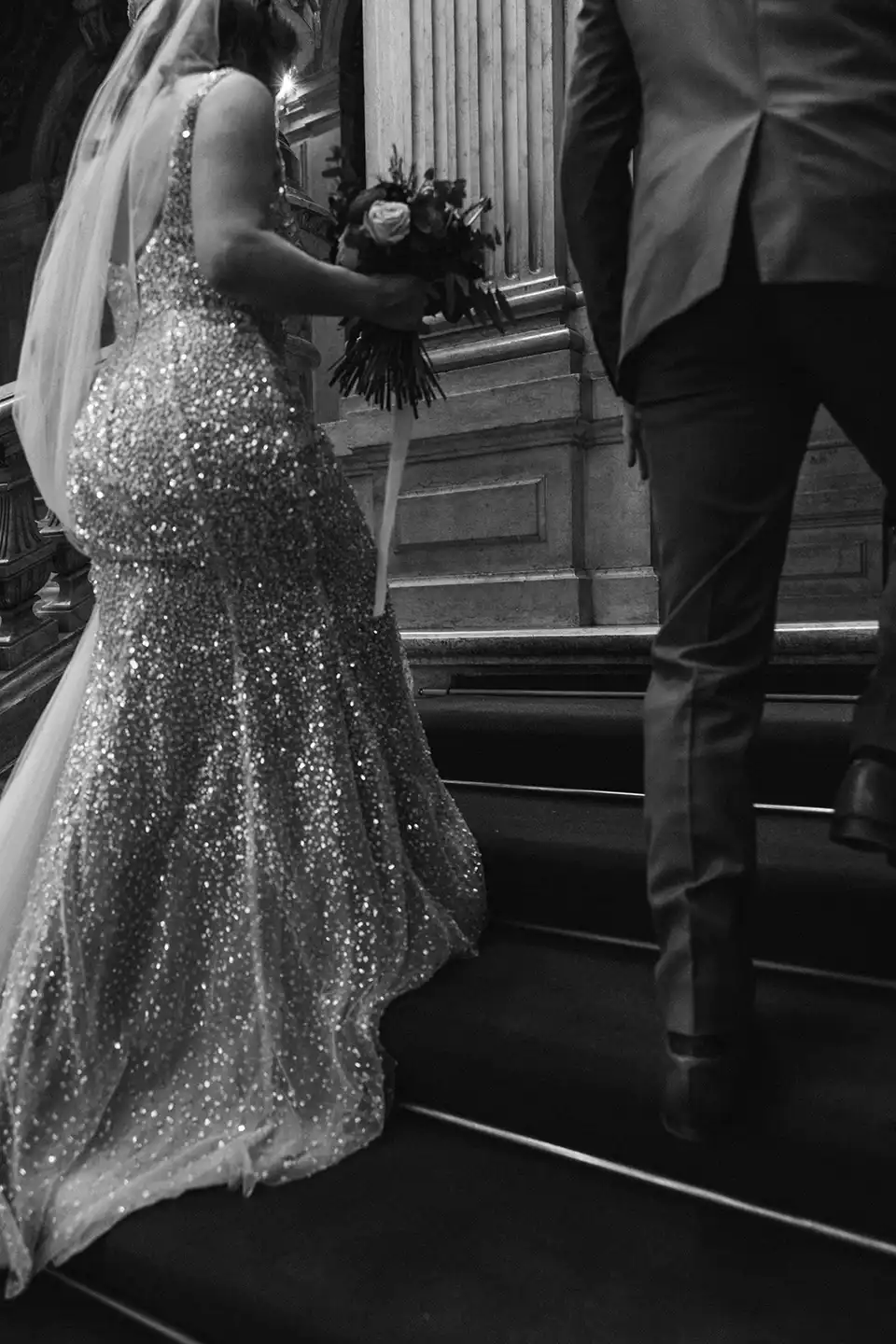 Fully Heavy Beaded Shimmering Wedding Dress by Margo Stankova bridal London