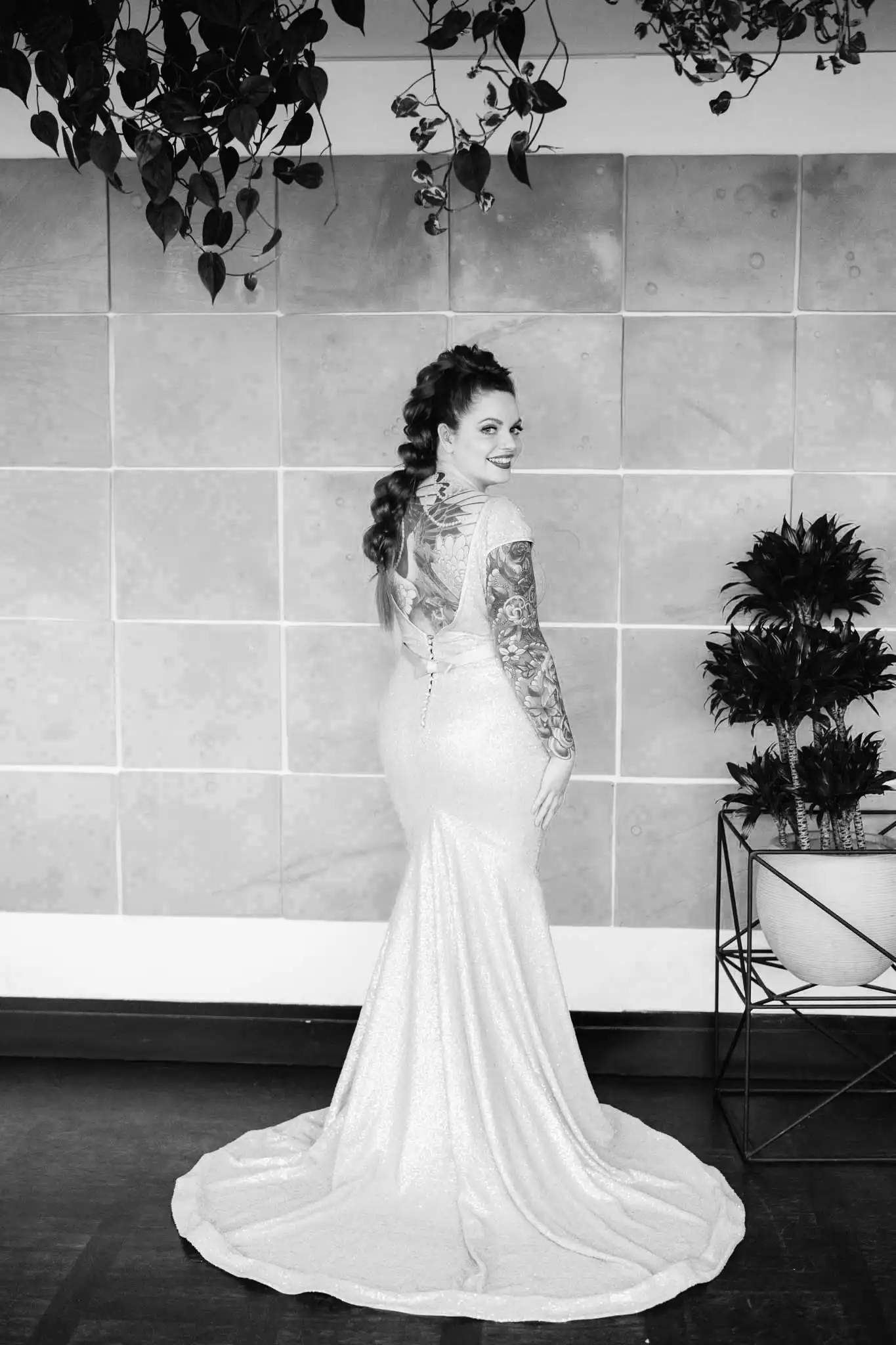 Margo Stankova Sparkly Bridal Photoshoot wedding dress
