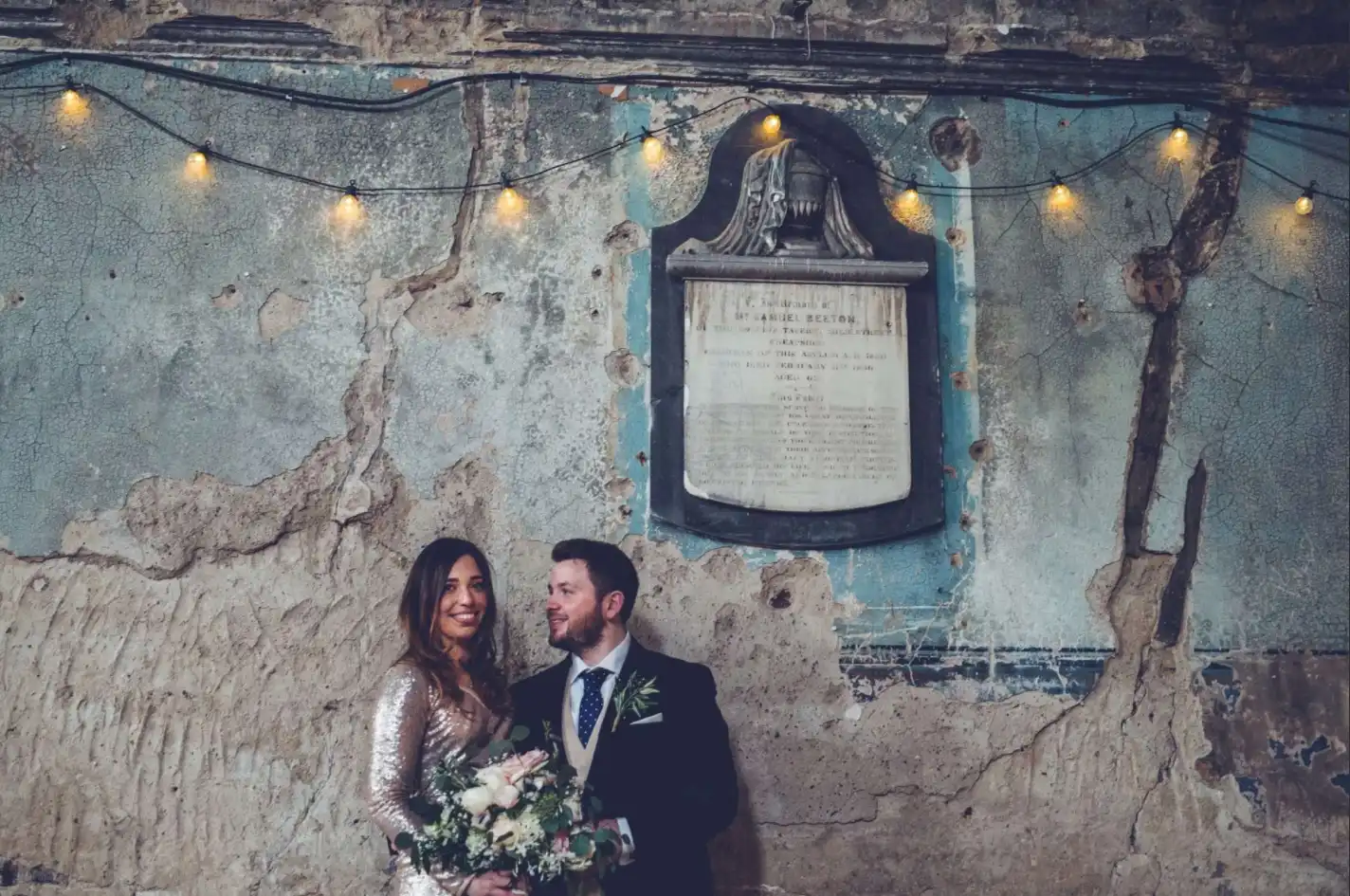 real couple wedding portrait at the asylum chapel in peckham  london lovestruck photography