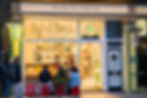 Guests enjoying food outside Kung Fu Mama Taiwanese noodle restaurant in London.