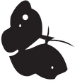 MOKM Creative Services Digital Mark, Black Butterfly