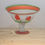 Miniature : Jolie coupe vintage en verre peinte à la main