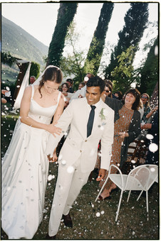 Cinematic wedding photography on film