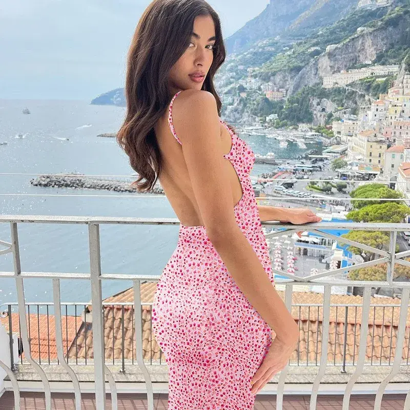 Thumbnail: Atelier Lumière Serena Bloom Long Floral Backless Dress