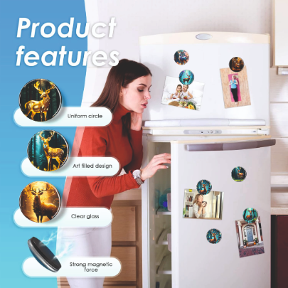 Thumbnail: One Touch Majestic Deer 3D Glass Magnets Set