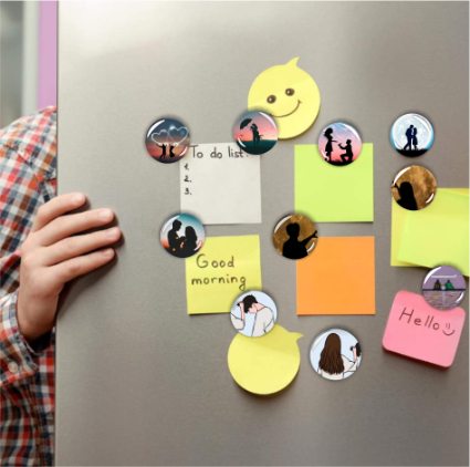 Thumbnail: One Touch Romantic Moments 3D Glass Magnets Set