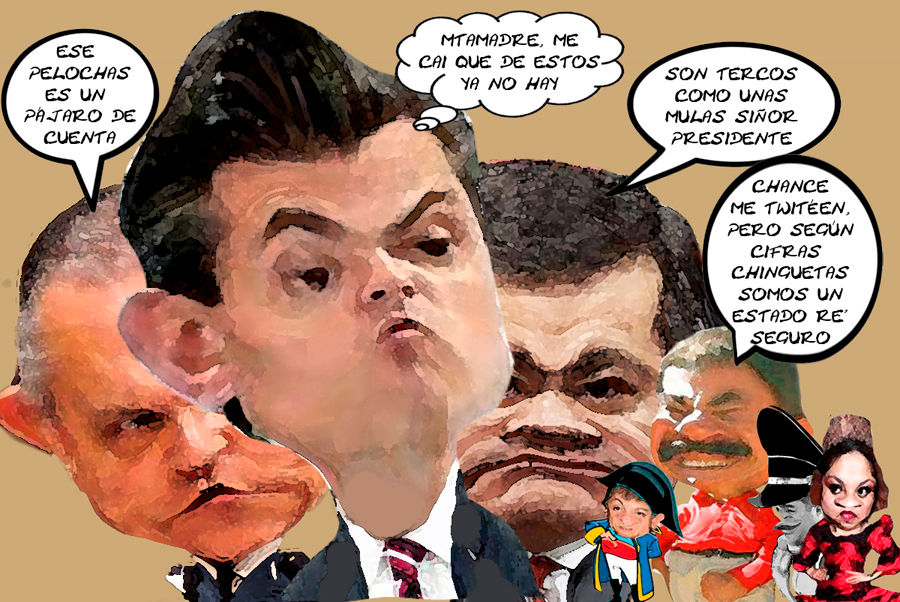 Cien Fuegos 1, Osorio Chong, Penia Nieto, Mariano Gonzalez, Orlando May, Aliicia