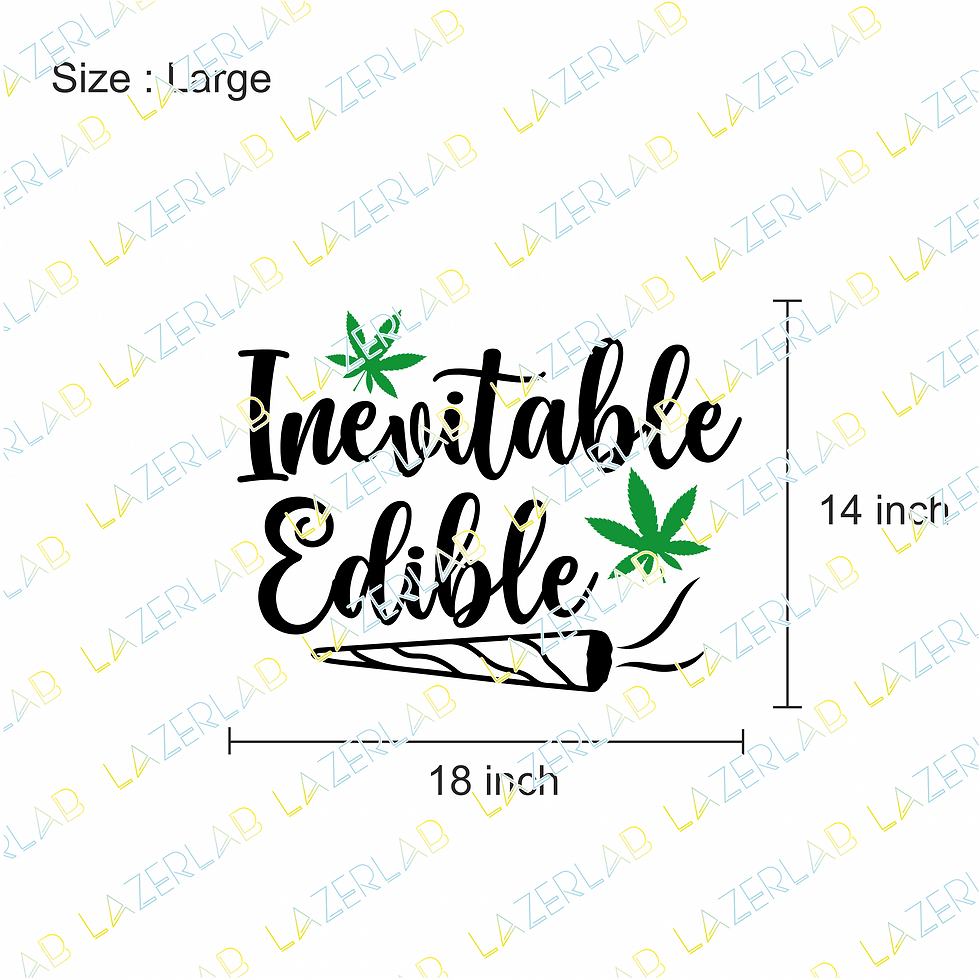 Thumbnail: Inevitable Edible – Funky Laser Cut MDF Wooden Wall Sign
