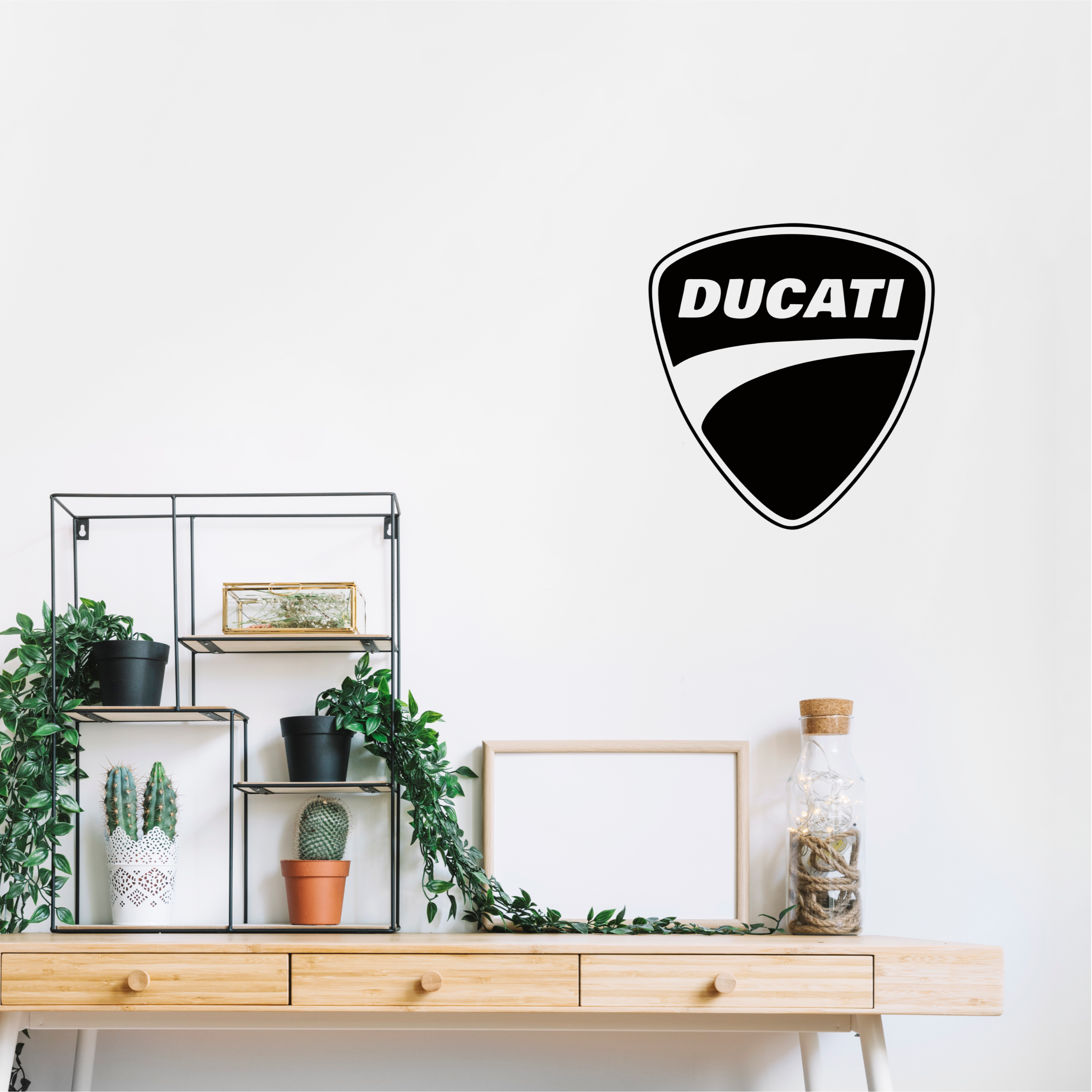 Premium Ducati Logo Wall Art | Ready-to-Paste Motorcycle Décor for Enthusiasts