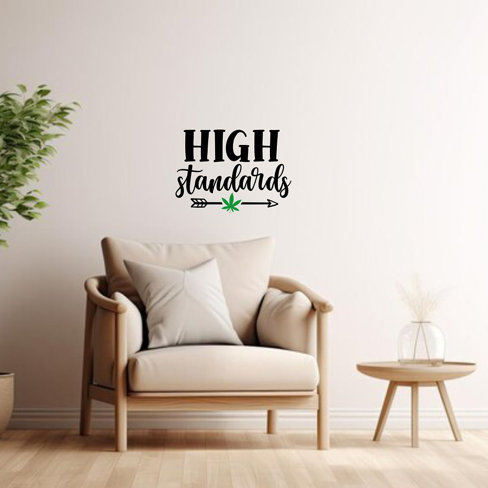 High Standards | Ready to paste decorative wall art Signage