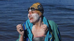 Sarah Thomas: Woman first to swim Channel four times non-stop