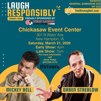Comedian: Mickey Bell @ Chickasaw Event Center, New Hampton