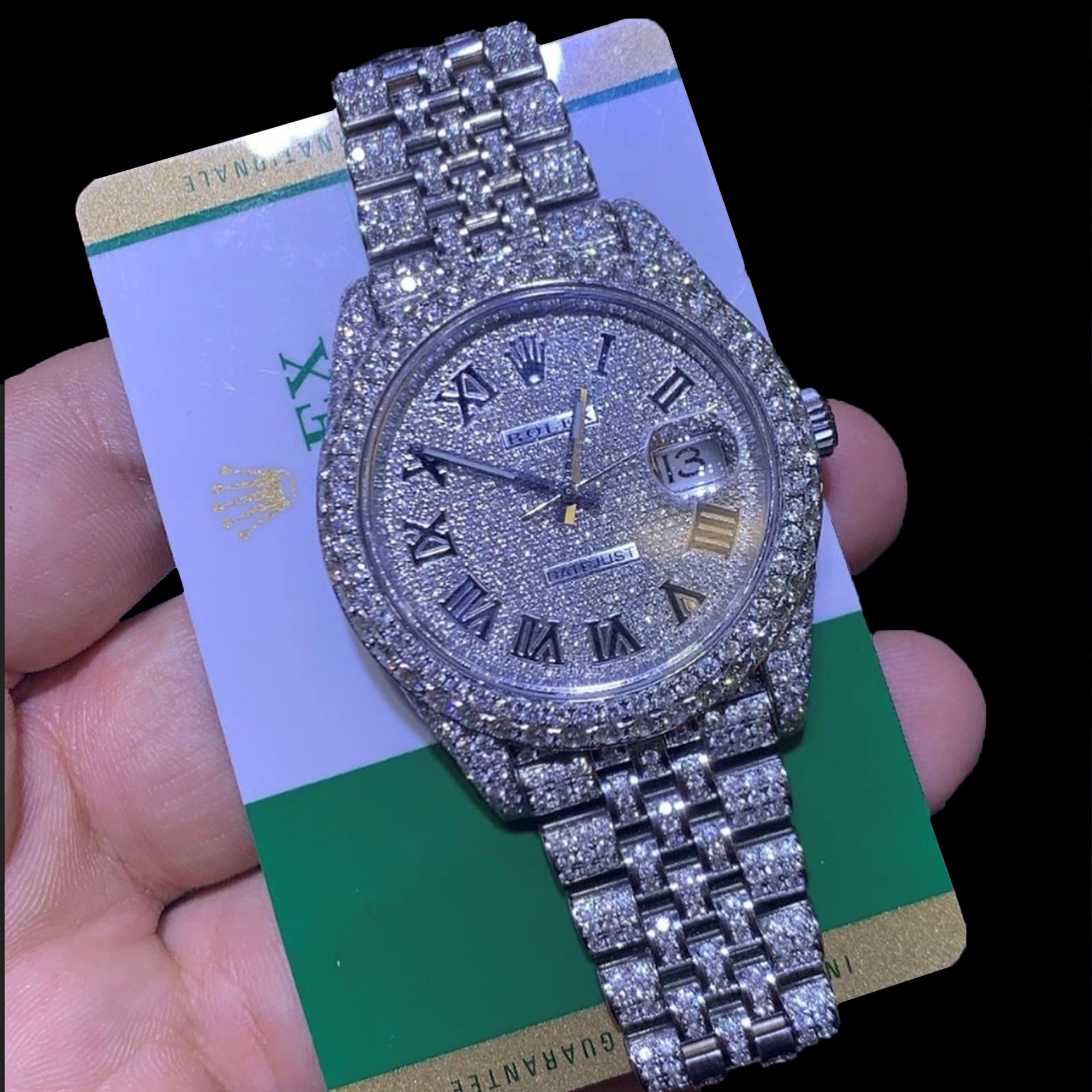 Rolex 41mm fully iced out