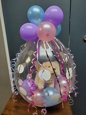 I do not claim this photo as one of my original designs. For the past 20-something years I have enjoyed collecting interesting ideas to share with my customers to give ideas and suggestions for creating their own design within my limitation of availability and inventory. It is not intended to be displayed as “my work”. Some of the photos already have the name of the company on the photo, I choose to keep that information it in its original state for the sake of full transparency. If the original artist of any of these photos have any objection to my use of their photo on my website please contact me! I will immediately delete it, or give you the credit for said photo and/ or provide a link to your website as per your request. Just keep in mind my business has been reduced to a very small radius in my neighborhood of Shoreline Wa. Which is why I changed the original name of “Bearadise” to North Seattle Balloons”