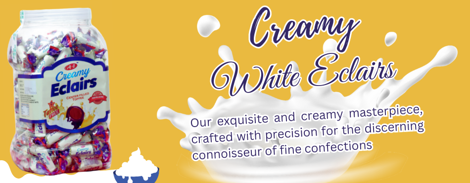 Creamy White Eclairs
