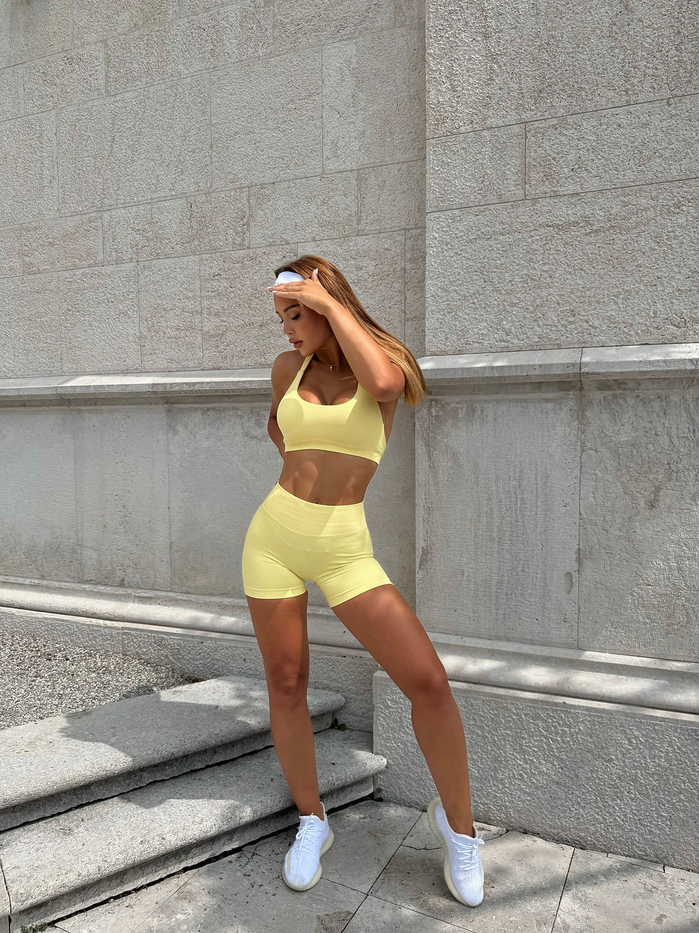 Thumbnail:  Buttery yellow glute contour shorts