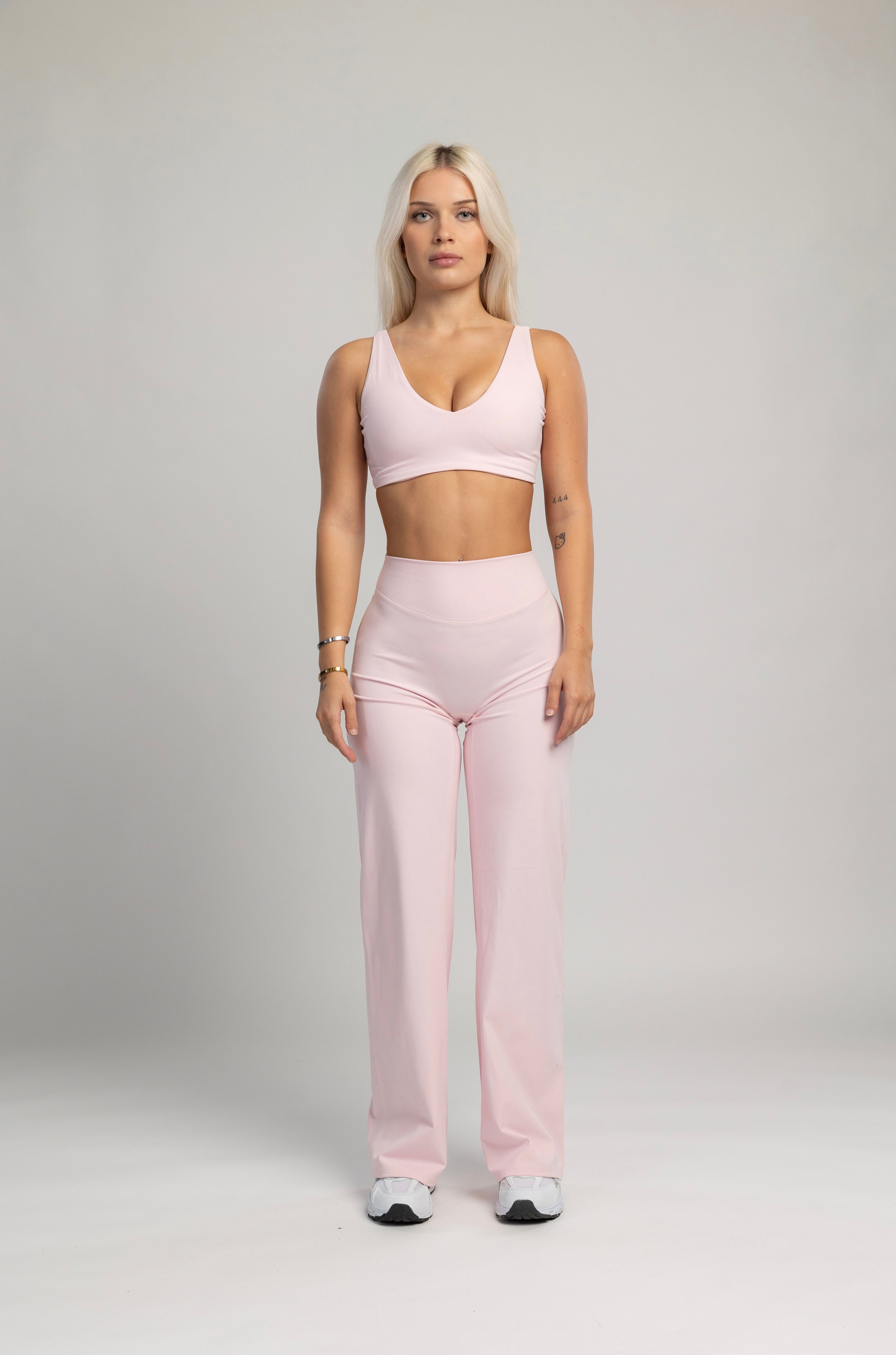 Straight leg baby pink leggings